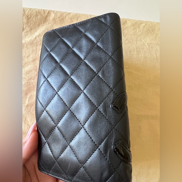 Chanel Lambskin Leather Quilted Black and Pink Long Wallet organizer#10788345 - Picture 4 of 16